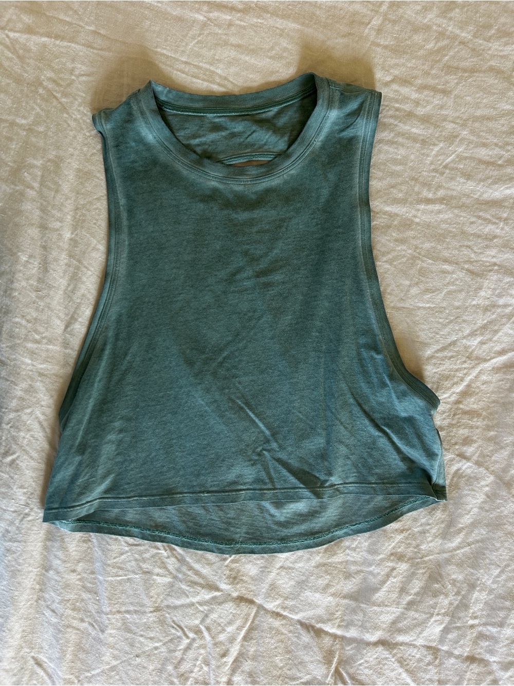 lululemon athletica Teal Muscle Crop Tank